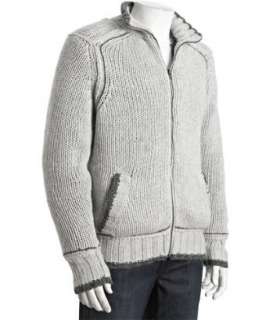 Vilebrequin grey wool zip front sweater  