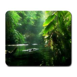 Tropical Rainforest Lake Mouse Pad Mousepad  