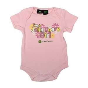    John Deere Infant Pink John Deere Girl Onesie: Toys & Games