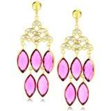 zariin style in chandeliers pink quartz gold earrings $ 190 00 zariin 