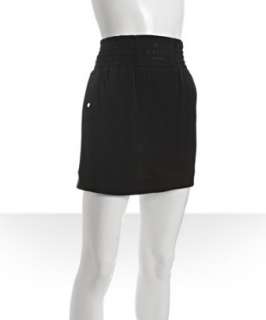 Gucci black stretch silk elastic waistband mini skirt  BLUEFLY up to 