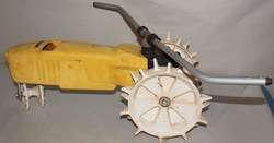 Vintage Tractor Sprinkler Cast Iron Walking NELSON Yellow  