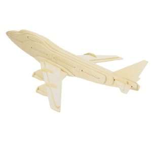   Como Children Woodcraft DIY Boeing 747 Plane Wooden Toy Toys & Games