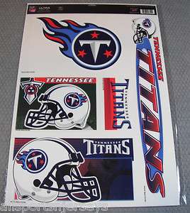 NFL NWT ULTRA DECALS   SET OF 5   TENNESSEE TITANS 032085037404  