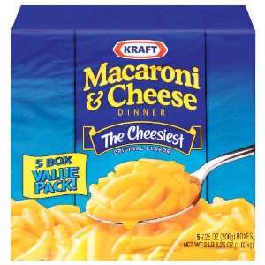  Kraft Macaroni & Cheese Dinner Original   5 Pack Pet 