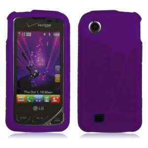  Purple Premium Soft Silicone Rubber Skin Case for LG Chocolate Touch 