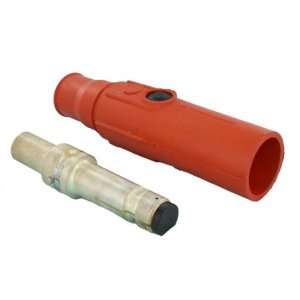   Nose In Line Latching Male Connector, Crimped, 690 Amp Max, Orange