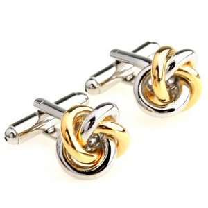 Golden Love Knot Cufflinks Gift Boxed(wedding cufflinks,jewelry for 