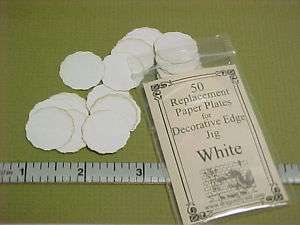 Scallop Edge Paper Plate blanks White  Dollhouse Mini  