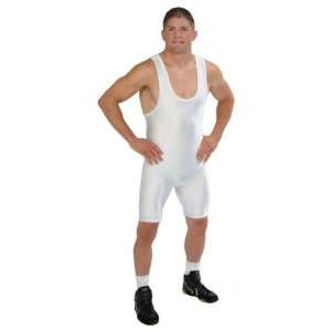   Matman White Heavy Weight Lycra Wrestling Singlet: Sports & Outdoors