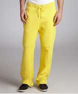 Yohji Yamamoto yellow stretch cotton logo sweatpants style 