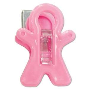  Magnet Man Clip   Plastic, Pink, 3/pack(sold in packs of 3 