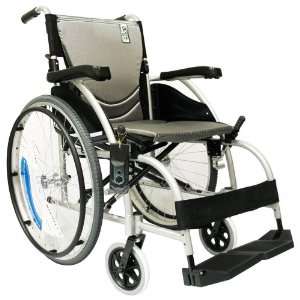   Manual Wheelchair, Pearl Silver, 16 Inches Seat Width Health