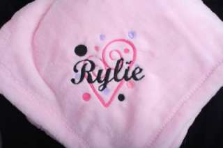 Personalized Monogrammed Baby Stroller Blanket Boy or Girl GREAT GIFT 