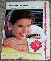 1991 Cover Girl CAROL ALT cosmetics nail polish 1 PG AD  