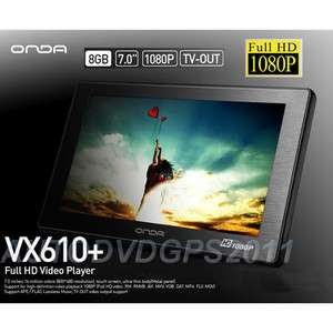   VX610+ 1080P 7 Touch Screen 8GB MP3 MP4 Media Player E book  