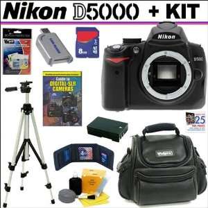 Nikon D5000 12.3MP DX Digital SLR Camera (Body) + 8GB Deluxe Accessory 