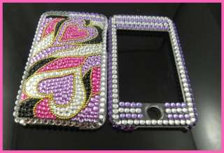   Bling Crystal Full Hard Case for iPod Touch 2 2G 3G Purple TC71  
