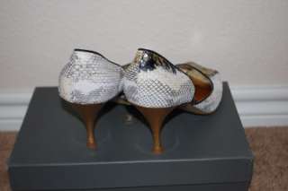 New Umberto Mancini Python Snake Womens Designer Italian Shoes Pumps 