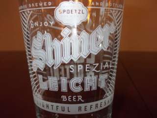 Glass Set of Shiner Bock Texas Beer Pint Glasses RARE  