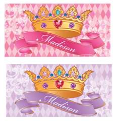 Personalized Princess Crown Peel & Stick Die Cut Wall Sticker Decal 