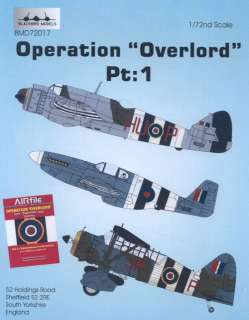 72 Blackbird Decals OPERATION OVERLORD Part 1 British Aircraft 