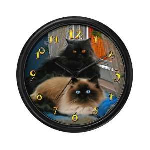  BLACK PERSIAN HIMALAYAN CATS WALL CLOCK Cats Wall Clock by 