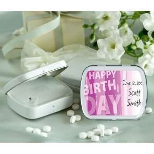 Baby Keepsake Birthday Card Design Personalized Glossy White Hinged 