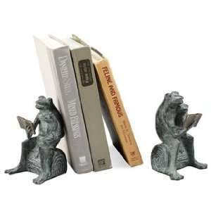 SPI Home Story Time Frog Cast Iron Bookend Pair