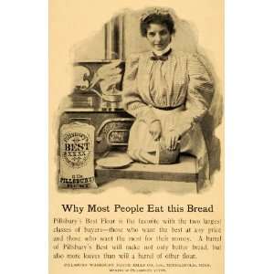 com 1899 Ad Pillsbury Washburn BEST Flour Bag Minneapolis Maid Bread 