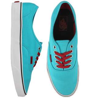 Vans Authentic Skate Shoes   Scuba Blue/Chili Pepper Red   NEW!  