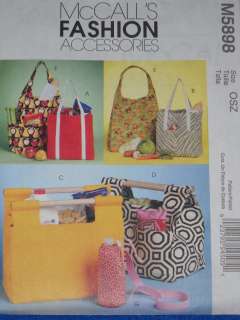 Market Totes & Water Bottle Carrier Sewing Pattern  