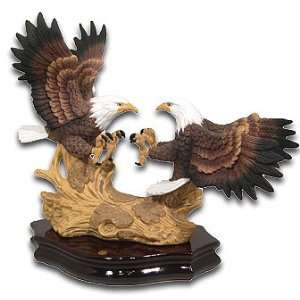   Detail, Music Box Eagle Porcelain Figurine 