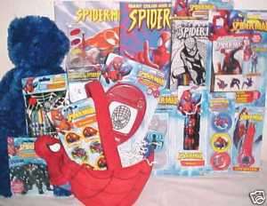 NEW SPIDERMAN EASTER toy gift basket BIRTHDAY toys game books  