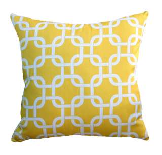   Gotcha Yellow Corn Chain Link Lumbar or Square Throw Pillow  