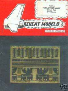 Reheat Models Photo Etch USAAF/USN Detail Set 1/72  