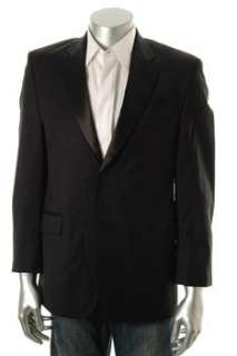 Calvin Klein Tuxedo Mens Suit Jacket Black Wool 40R  