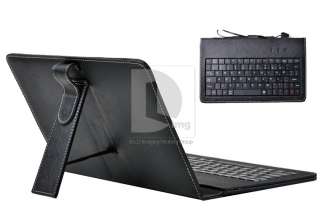 USB Keyboard &Leather Case Bag For Tablet PC MID Blk ET01