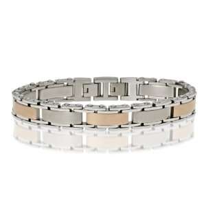   Effy Jewelers Gento® Stainless Steel 14K Rose Gold Bracelet Jewelry