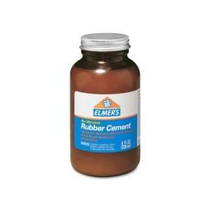  Rubber Cement w/Brush, Acid free, Photo Safe, 8 oz, Clear 