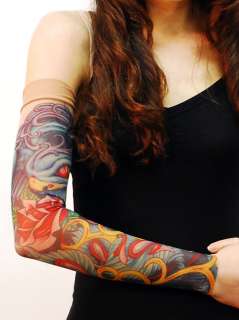 Wild Rose Tattoo Single Sleeve Shirt Arm Tights Art NEW  