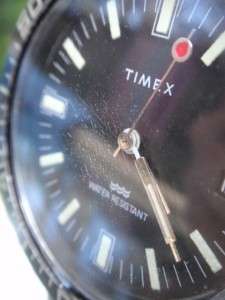 TIMEX Divers Style Mens Watch VIntage 1970s 1980s Black Dial & New 