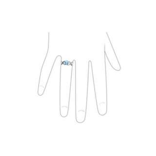 Real Blue Topaz Sterling Silver Celtic Ring / Earrings  