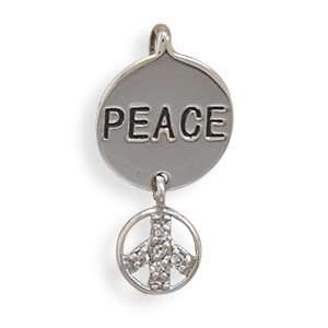   Silver PEACE Slide with Peace Sign: West Coast Jewelry: Jewelry