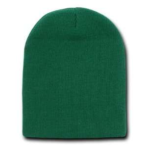   GREEN PLAIN SHORT BEANIE SKULL CAP SKI SKATE HAT: Sports & Outdoors