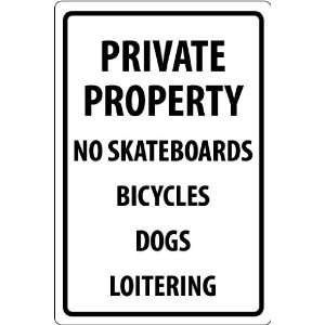  SIGNS PRIVATE PROPERTY NO SKATEBOARDS..: Home Improvement