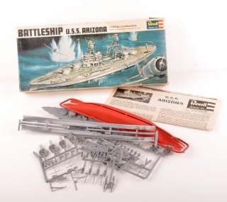 Vtg REVELL Battleship U.S.S. Arizona Plastic Model Kit  