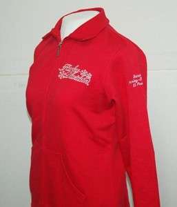   Davidson Womens Embroidered Lightweight Full Zip Track Jacket, Red