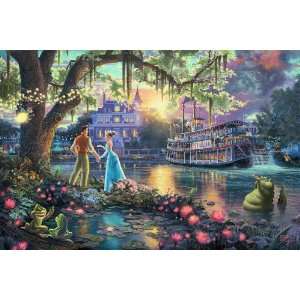 Thomas Kinkade Disney Print The Princess And The Frog 12x18