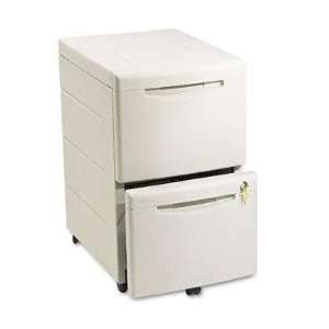   Mobile Ped File w/Two File Drawers, 16 1/2w, Platinum: Electronics